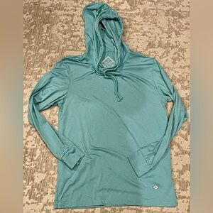 Burlebo Teal Hooded Long Sleeve Shirt